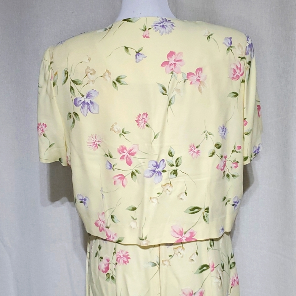 Vintage floral dress/jacket - Picture 6 of 7